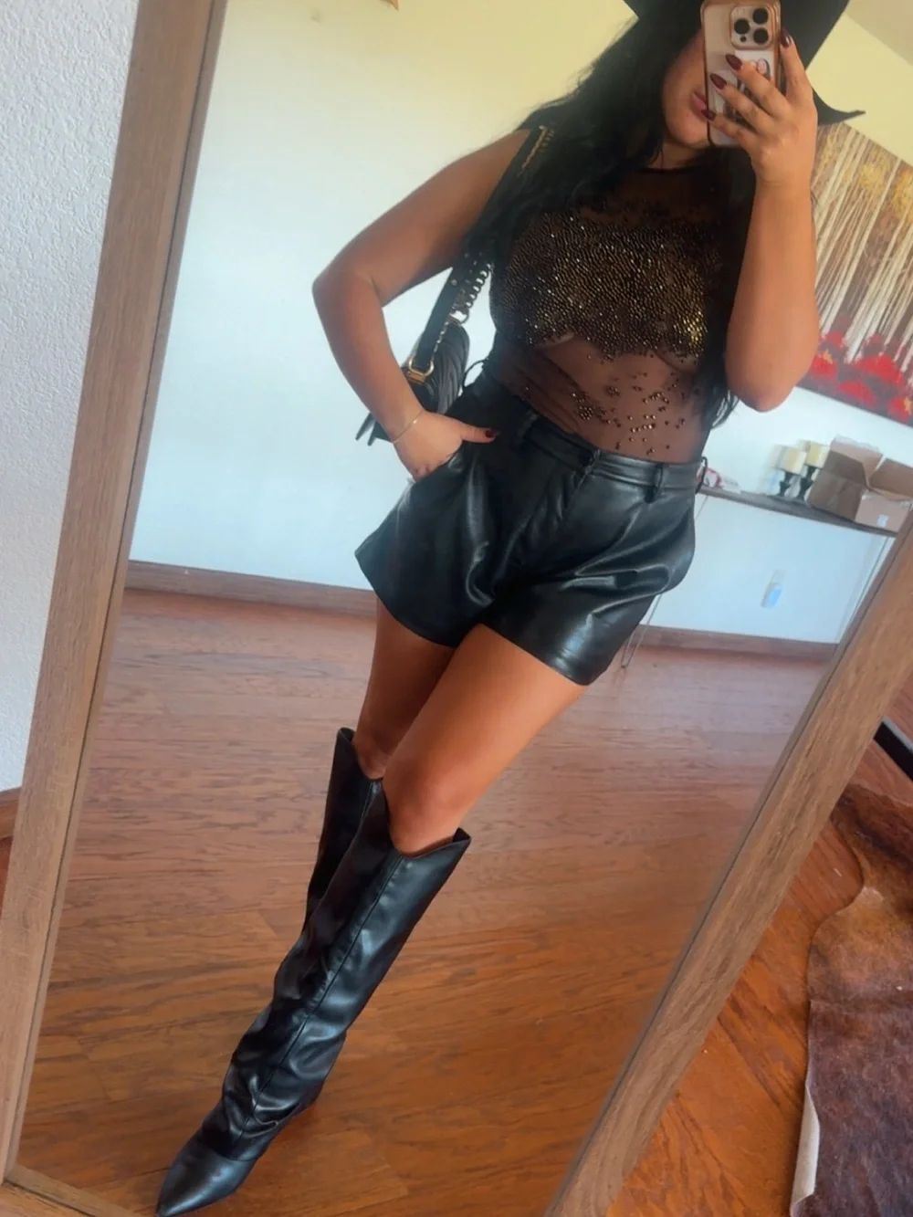 Embellished mesh top - Picture 7 of 7